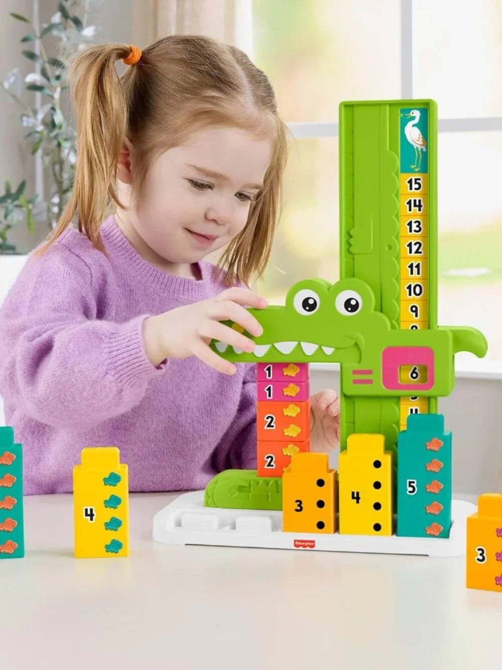 NEW Fisher-Price Alligator Counting Activity with 10 Stacking Blocks Preschool L